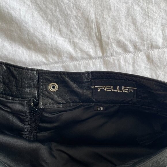 Vintage PELLE New York Leather Skirt (sz 5/6) - Picture 2 of 5